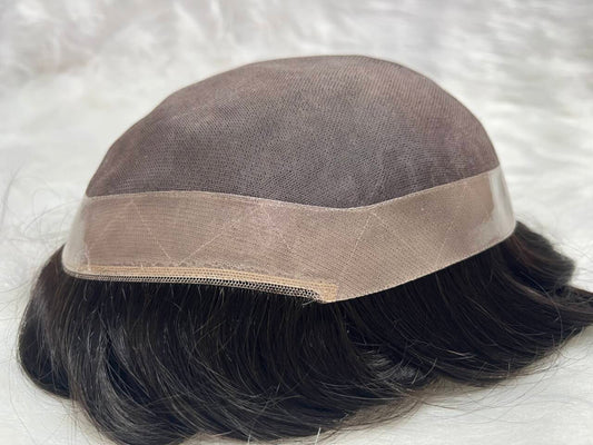 D7-3 Fine Mono Hair System with PU Perimeter – Strong, Durable & Breathable Toupees For Men