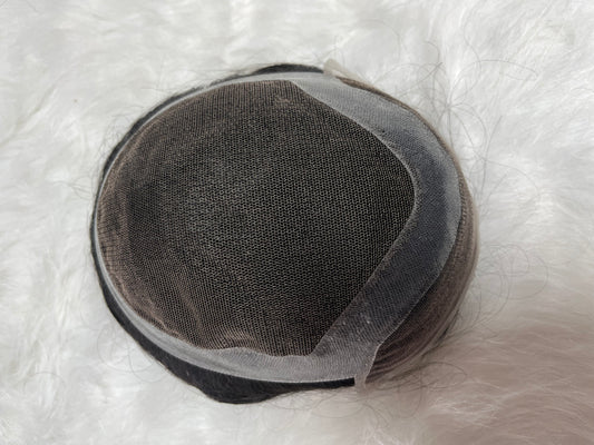 Hollywood Lace Toupees for Men with Poly Skin Perimeter and Realistic Lace Front