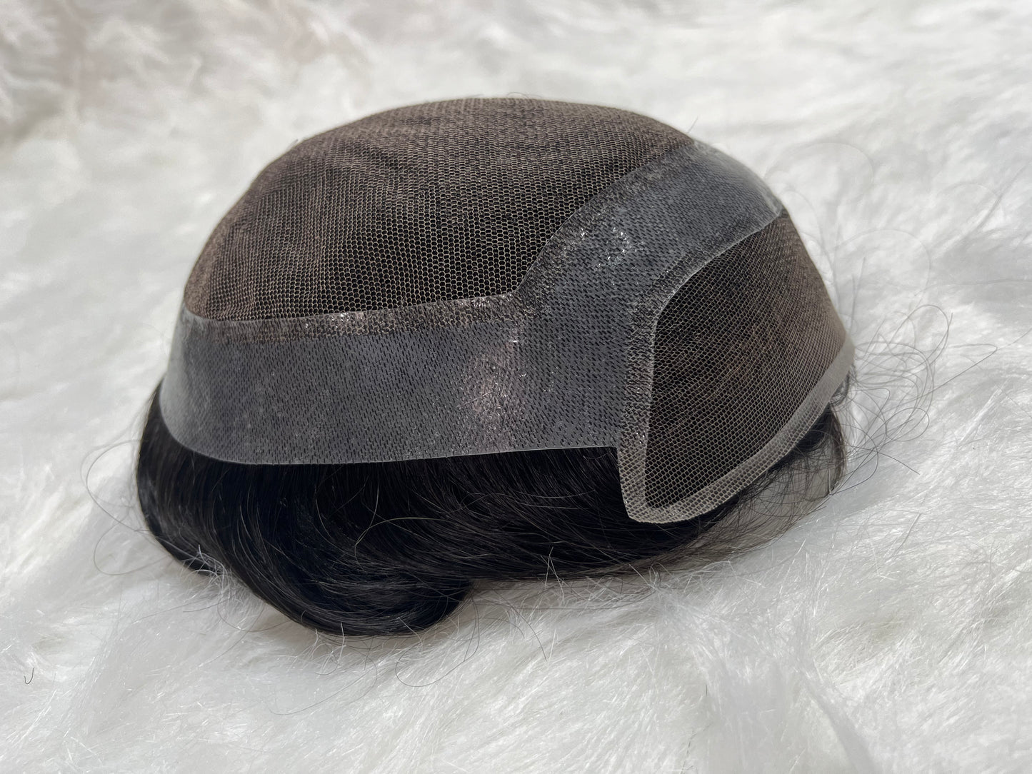 Hollywood Lace Toupees for Men with Poly Skin Perimeter and Realistic Lace Front