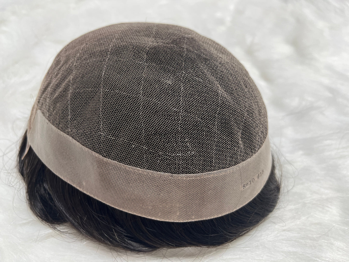 Men’s Lace Hair System with PU Back & Sides – Breathable & Durable Design