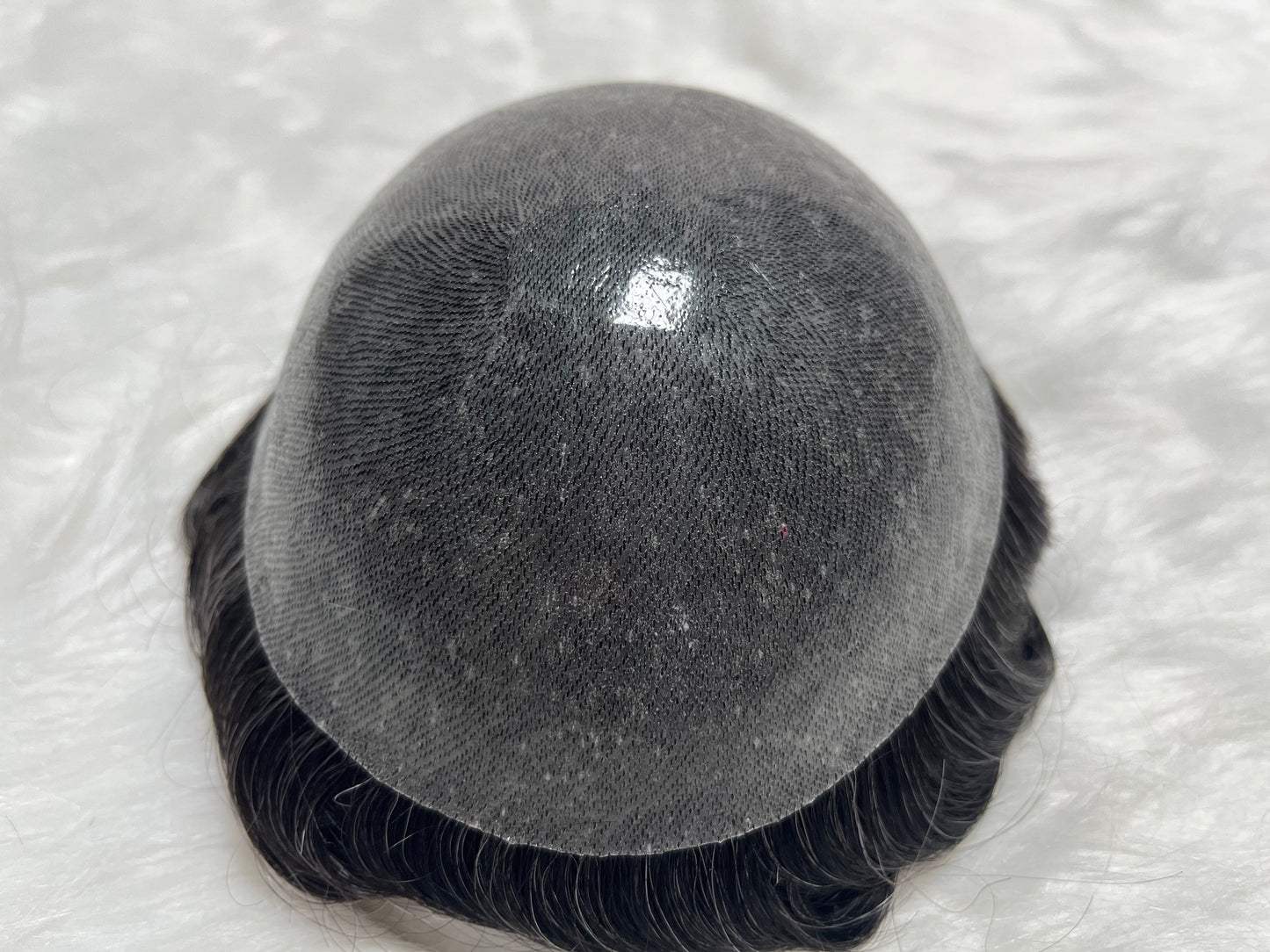 Mens Toupees 0.04–0.06mm Thin Skin Base Single Knot Hair Unit