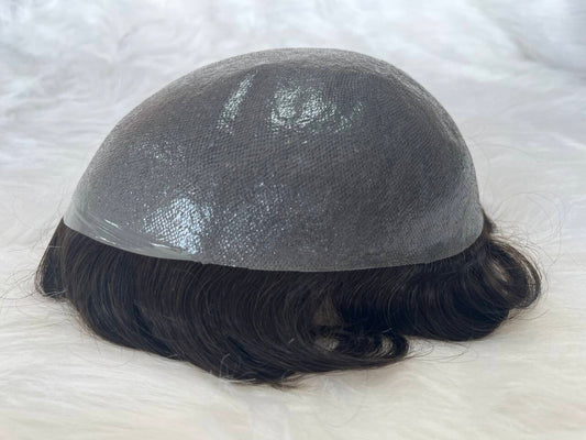 Mens Hairpieces 0.08-0.10mm Thick Skin Base Toupees V-looped – Extra Durable & Reliable
