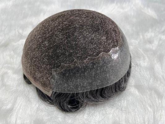 Q6 French Lace Men’s Hair System with PU Sides and Back