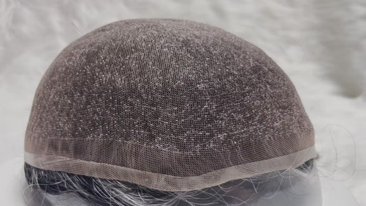 Full French Lace Hair System With Realistic Hairline Toupee For Men