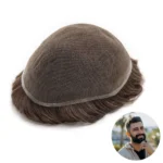 Natural Invisible Full French Lace Toupee for Men - 100% Medium Density