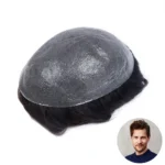 getmehair 0.04-0.06mm Super Thin Skin Toupee – V-Loop Natural Hairline Men's Hair System (100% Density)