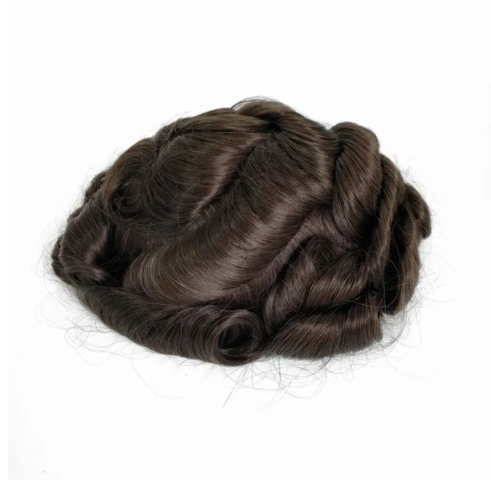 getmehair fine mono toupee with French lace front featuring 130% medium density Indian human hair