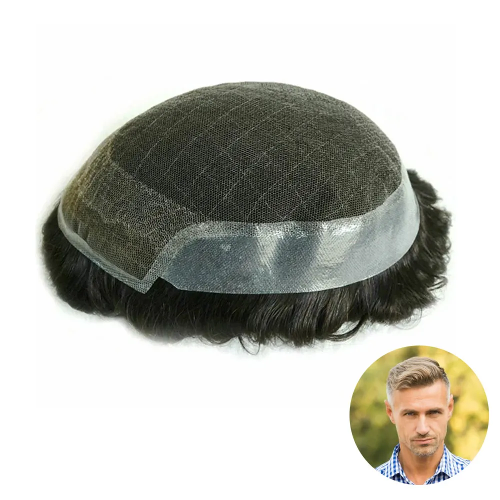 getmehair french lace front toupee with poly back for men in 130 density