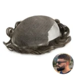 getmehair Q6 Series: French Lace Toupee with Poly Sides and Back – Breathable Indian Human Hair Replacement System