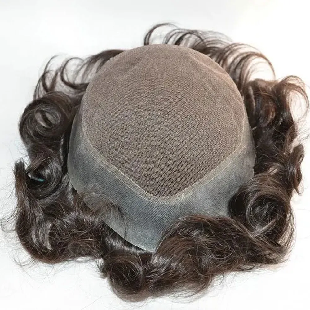 Base structure of getmehair french lace toupee with poly perimeter showing lace core and PU border