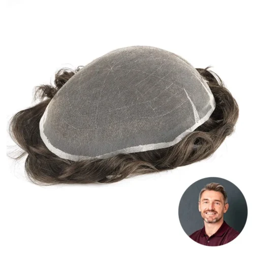 getmehair-full-swiss-lace-toupee-front getmehair full swiss lace toupee with bleached front hairline for men