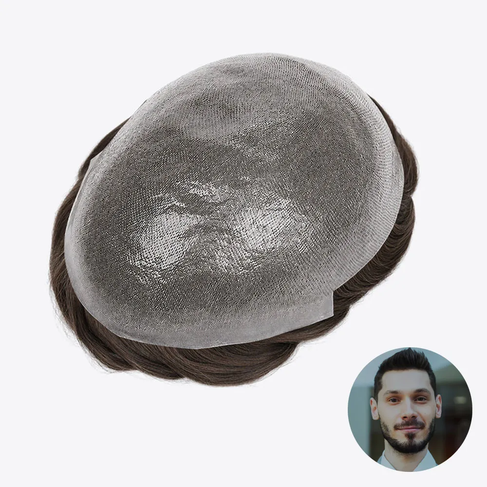 getmehairindian human hair thin skin toupee texture and 100% density