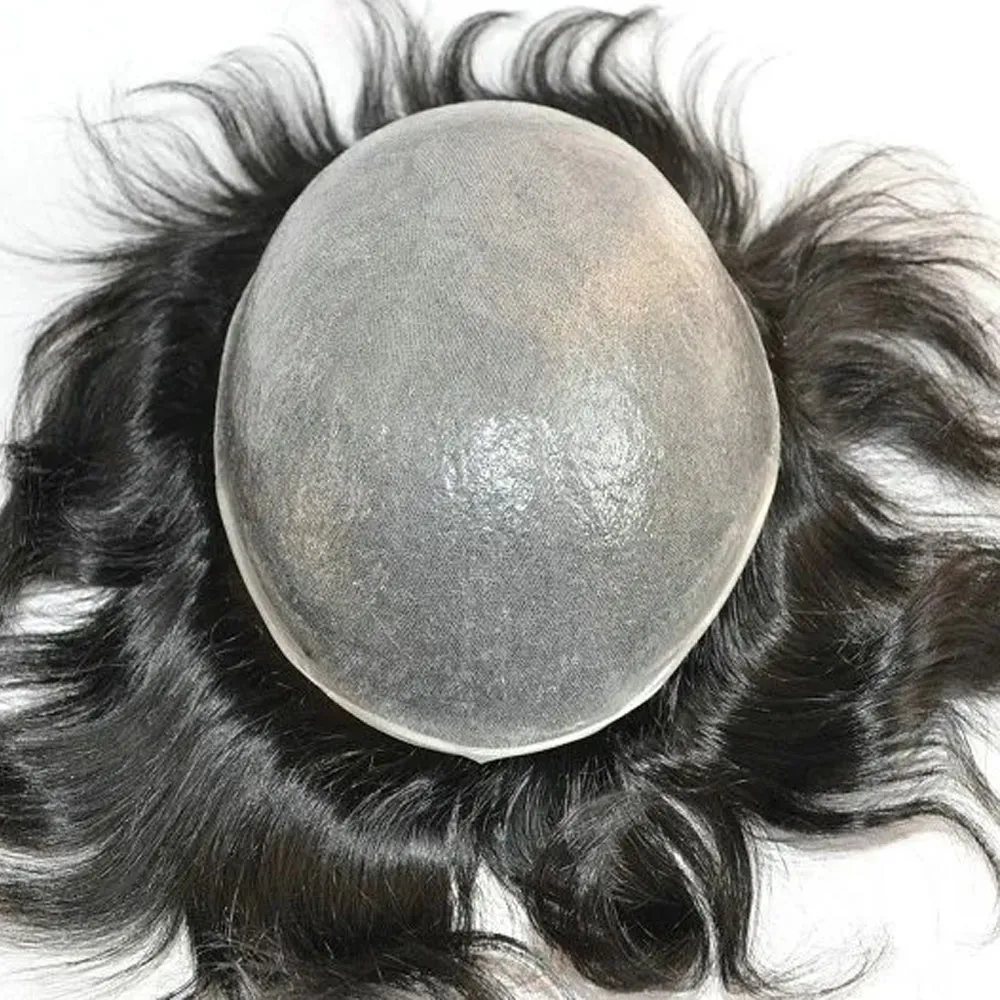 115 percent medium light density Indian hair on getmehair thin skin v loop toupee