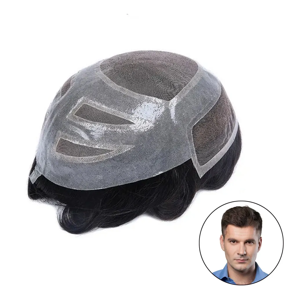 getmehair mono hair system with lace front and poly border for men