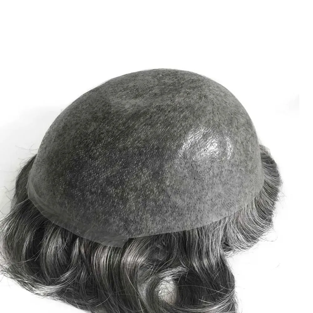 0.06-0.08mm transparent thin skin base with single knots on getmehair Indian hair system