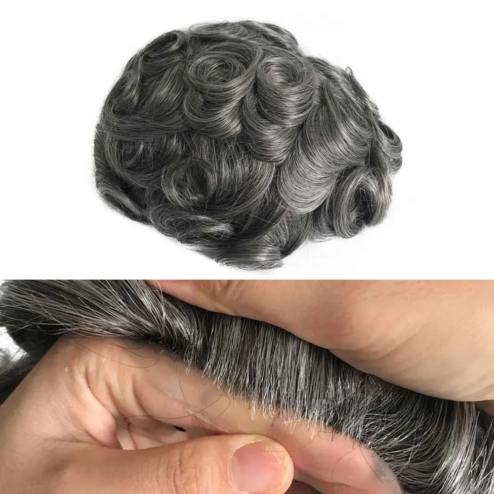 Natural wave and durable texture of 100% Indian human hair on getmehair toupee